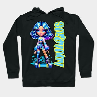 Aquarius Dollz Zodiac Birthday Baddie Aesthetic Hoodie